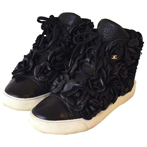 chanel camellia sneakers ebay|Chanel camellia slippers.